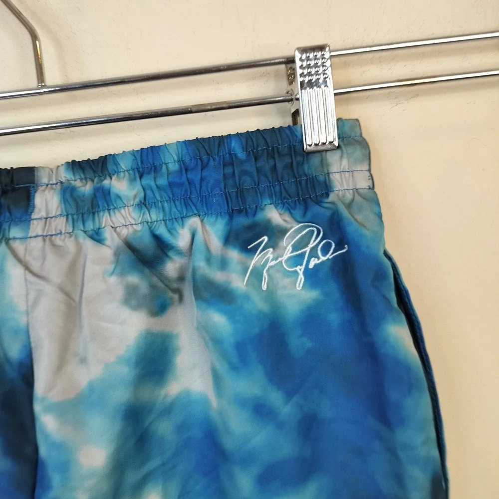 Air Jordan Swim Trunks Shorts Boys Medium 10-12 Tie Dye Blue
